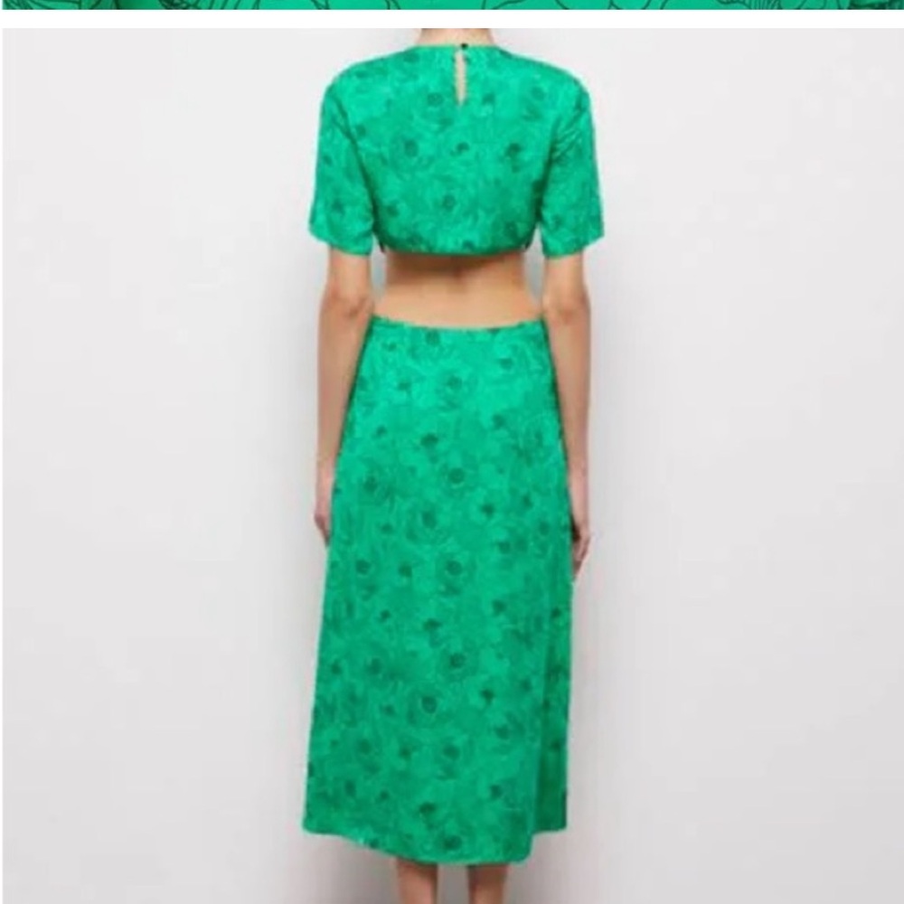 NWT THE KOOPLES | Green Floral Backless maxi designer Sundress - Picture 11 of 13